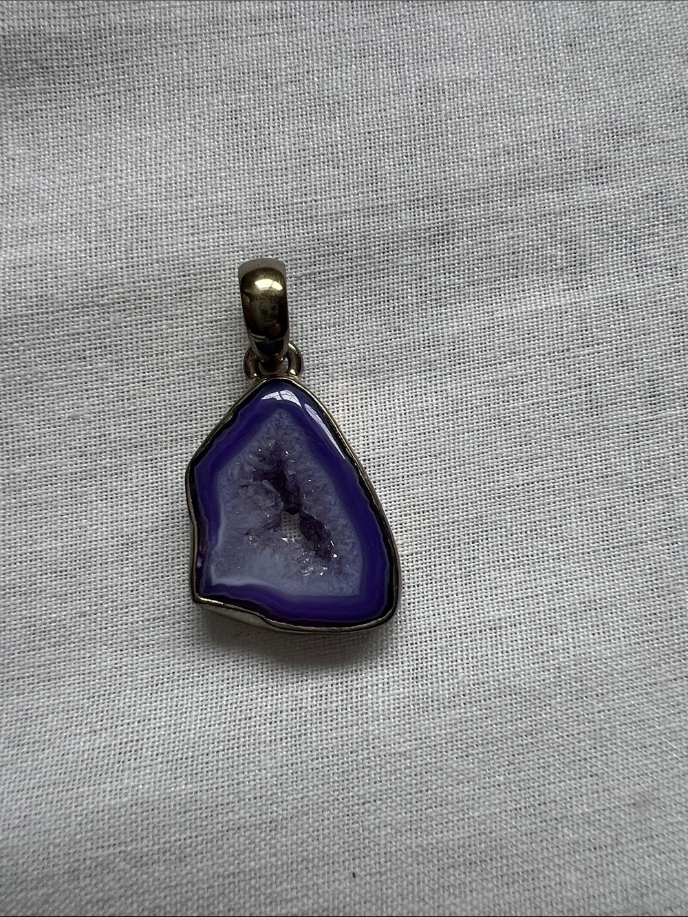 Purple Agate .925 Sterling Silver Pendant